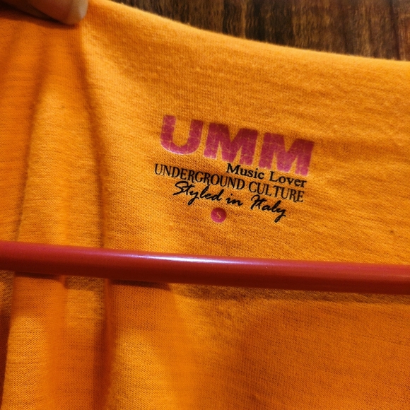 Umm Neon orange asymmetric top - Picture 4 of 5